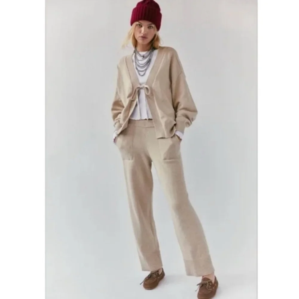 Free People Solar Sweater Set in Tan NWOT - Picture 2 of 10